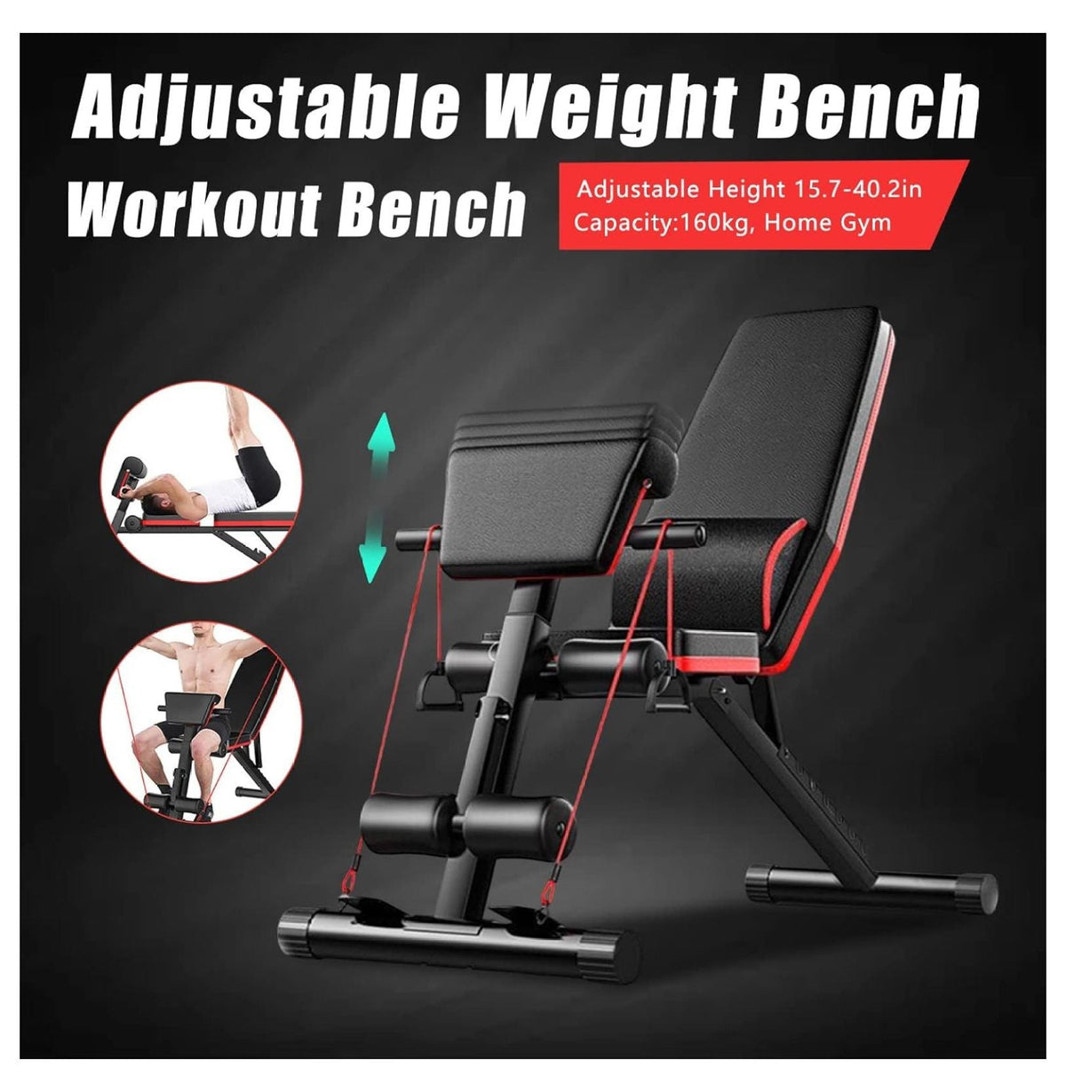 Dumbbell Workout Decline Bench Full Exercise Body Home Load Incline Bench for Workout Weight Foldable Gym 353LBS Adjustable