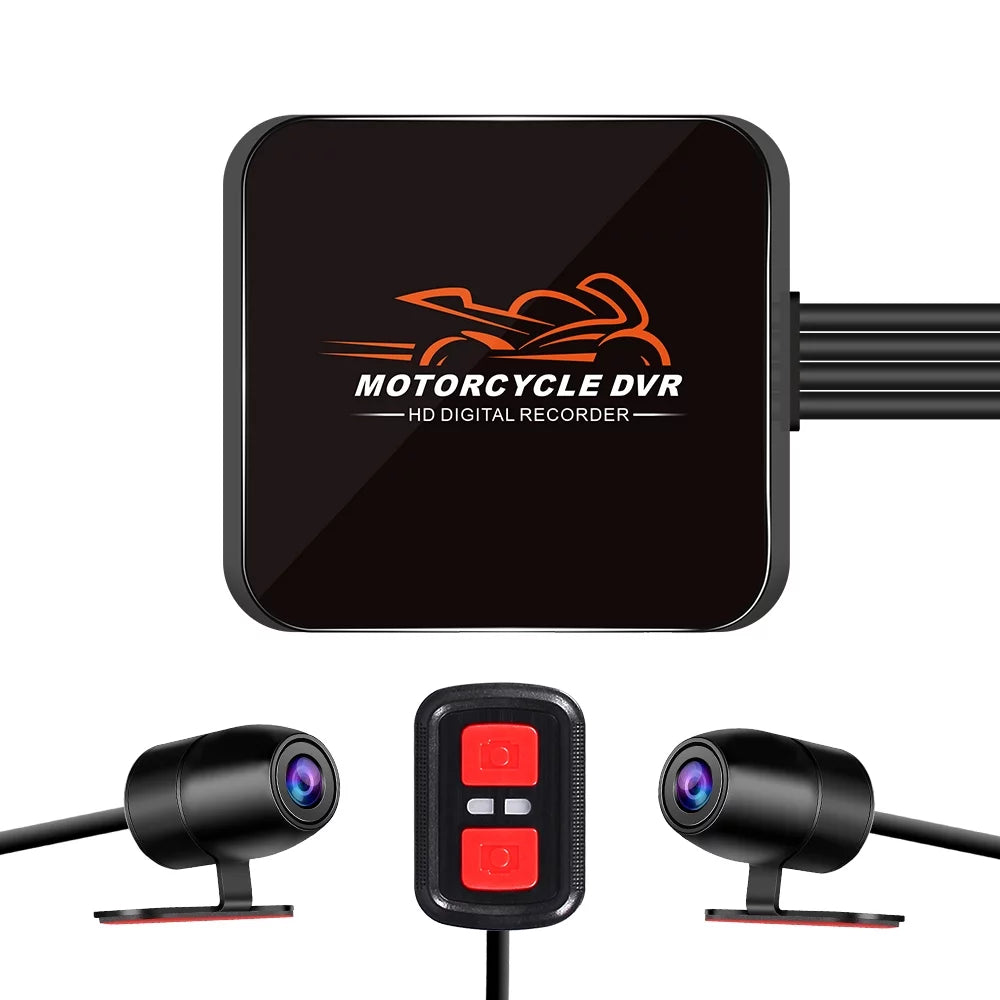 No 1080P VSYSTO & Channels Recording, Cam, G-sensor 2 Front Loop Motorcycle Angle Video Recorder, Camera Wide WiFi Screen HD Dash Rear Vision Driving Night 130°