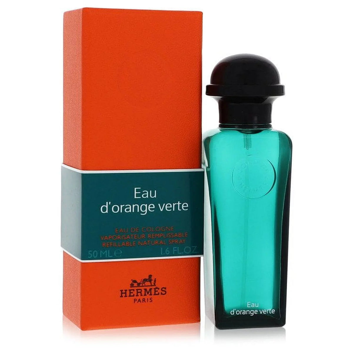 for VERTE Eau 1.7 Hermes D'ORANGE Refillable (Unisex) De EAU Cologne Spray oz Men