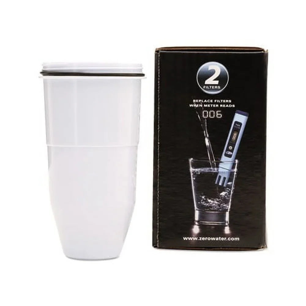 h, 2/Pack Replacement ZeroWater x Filtering 7 4 dia Filter Bottle