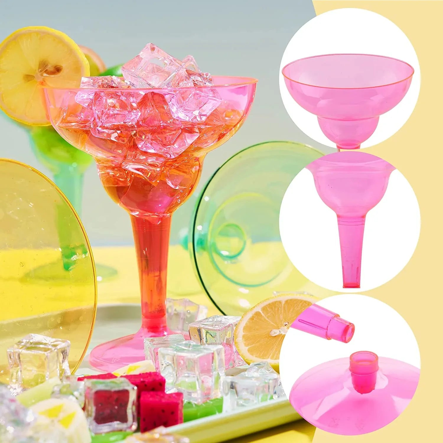 De Glasses Glasses JOYIN Mayo Pcs 48 Cinco De Theme Taco Fiesta Decorations,12 Cinco Party Party Cups Margarita Decoration Plastic Party Mayo for oz Fun,Plastic Supplies Margarita Mexican