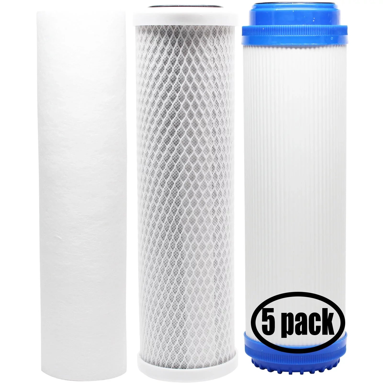 & Carbon PP Filter H2O-RUS-300-I Filter, GAC for Pure 5-Pack - - Replacement Includes System Distributors Filter Denali Filter H2O Brand RO Block for Sediment Kit