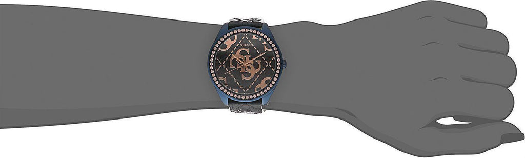 Rose Women's with & GUESS Embos Logo Watch Iconic Gold-Tone U0473L1