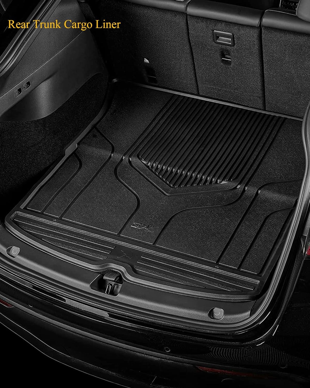 TPE Tesla and for 1st&2nd Trunk Row for Black Weather Tesla Liner & Cargo Y Floor 3W 2020-2023 Liner Fit Y Floor Mats Car Mats All Custom Model