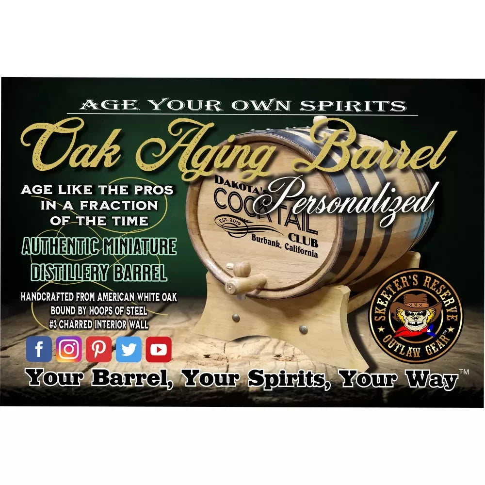 Oak Aging Brandy American - Aged (106) Brandy Barrel Barrel Personalized