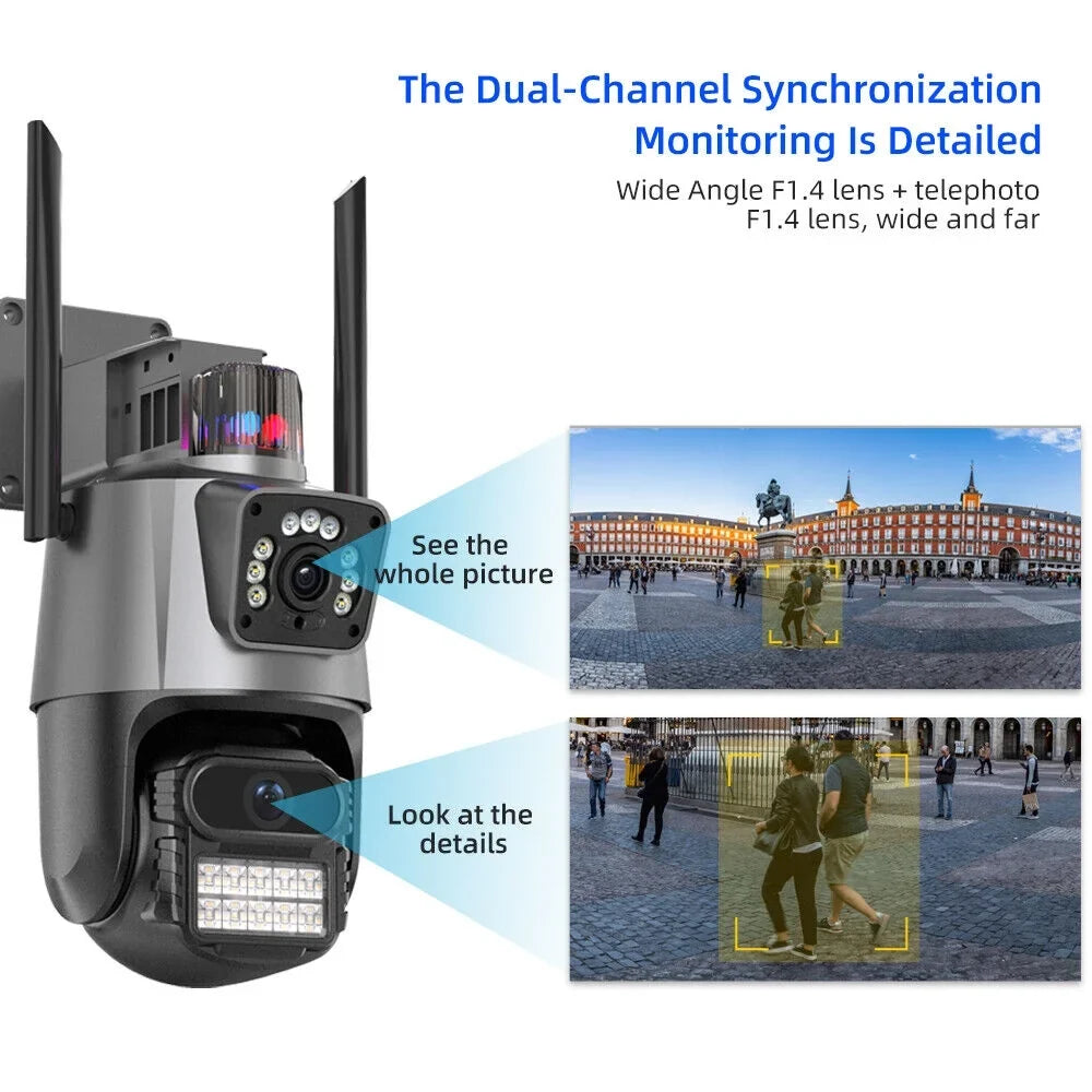 1080P Camera Slot Antenna Outdoor Audio Card TF IP66 Waterproof Two-Way Real-time HD Dual Enhanced