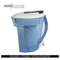ZeroWater 100, Water Filtration Pour Cup Zero Pitcher, white Ready 10