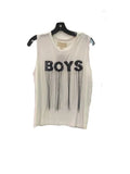 Nicole Miller Artelier Tank US Top, Boys Embroidered WHITE Large