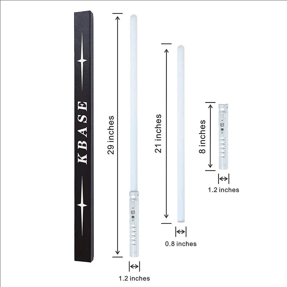 Kids Colors Lightsaber Sound 7 Hilt KBASE for RGB Metal Toy Change Gift with Fonts