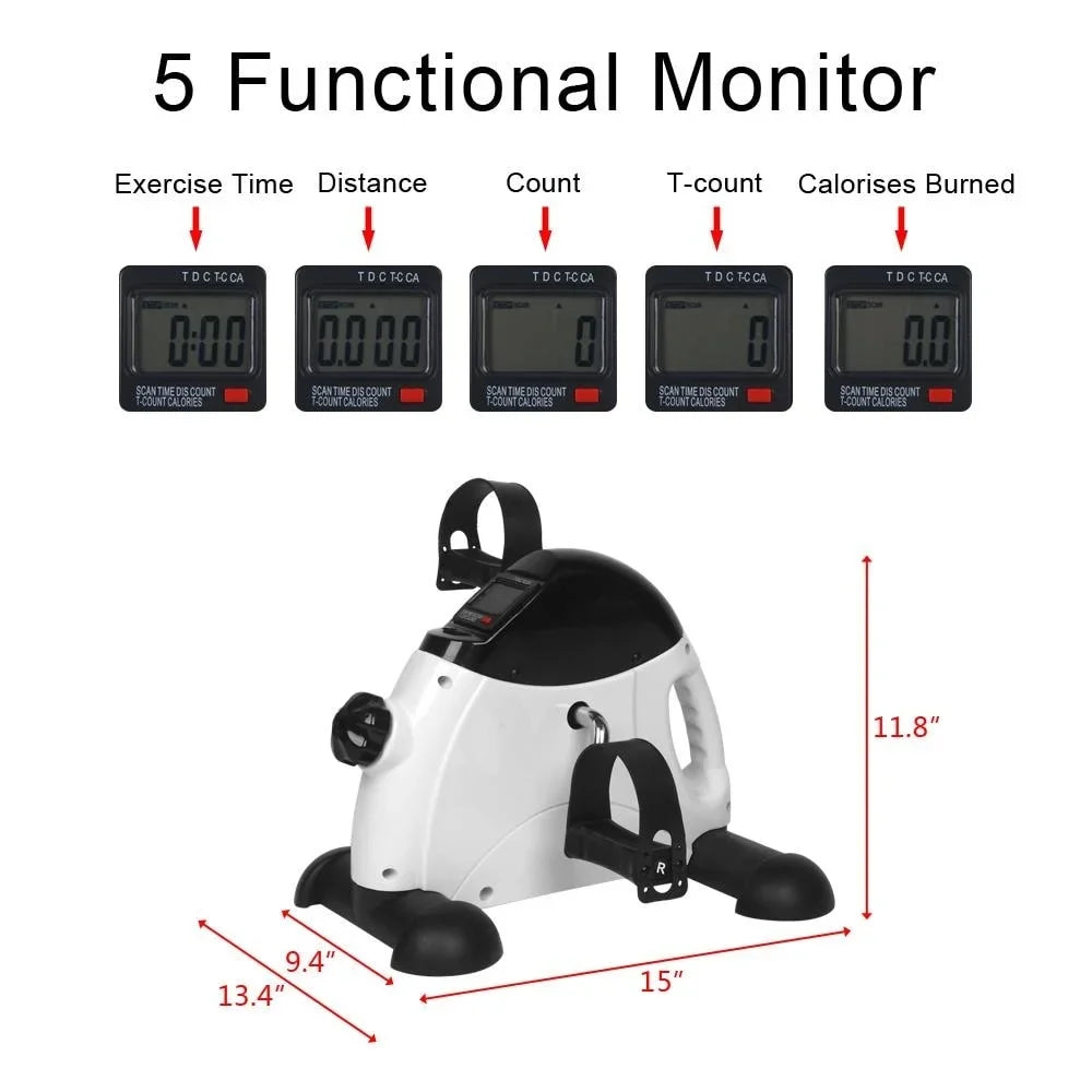 Bike Exerciser Pedal Mini Black Cycling Fitness Exercise