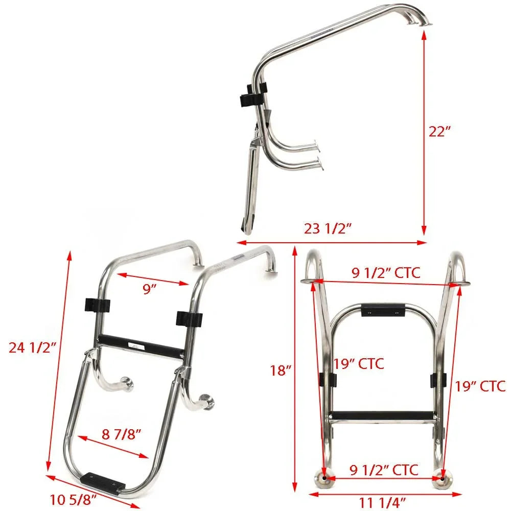 618 Boarding Stainless VS Boat 207277 | Folding 2-Step Ladder Ranger