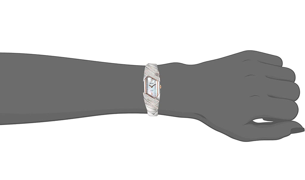 SUP332 Seiko Diamond Dial Steel with Pearl Women's and Watch Mother of Stainless a Solar