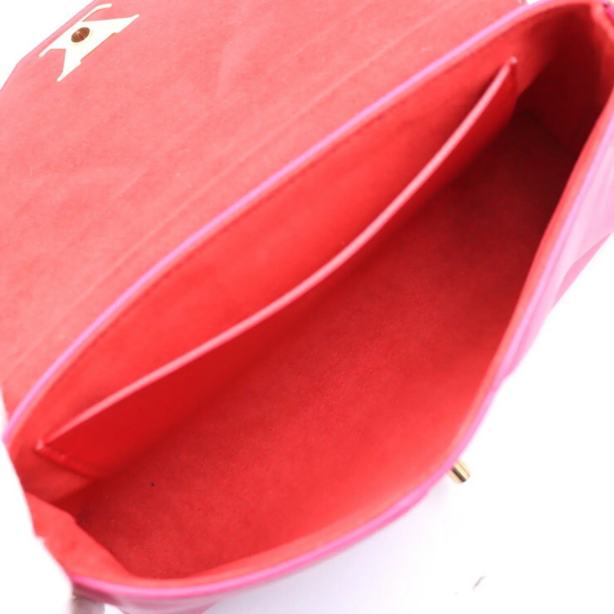 LOUIS bag note M54501 red Pre-Owned chain gold (Good) Louis leather Vuitton pink shoulder VUITTON hardware love