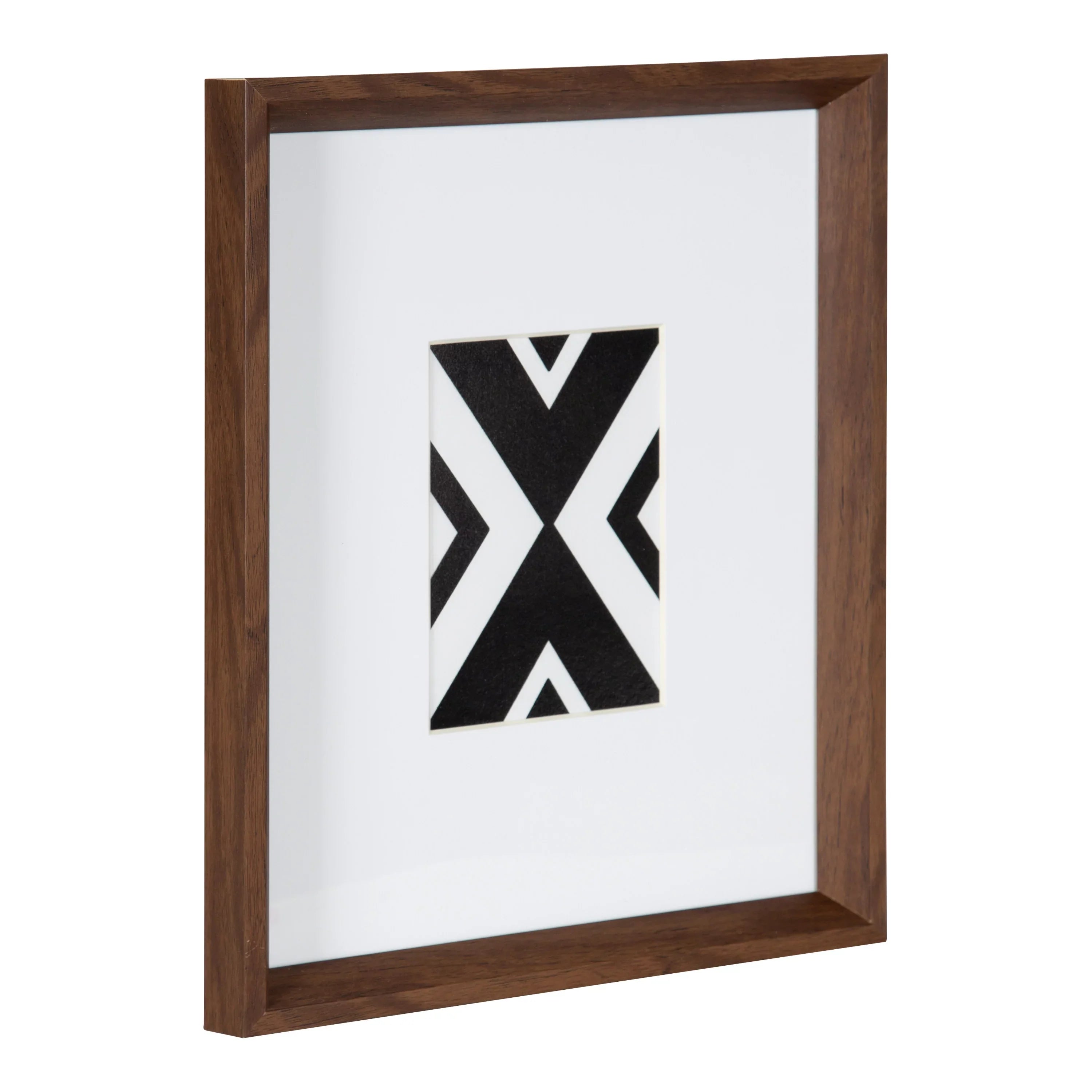 Kate Display Walnut Calder Laurel Framed Abstract Mid-Century of Decor for 6, Wall Art Prints, Modern and Set Brown,
