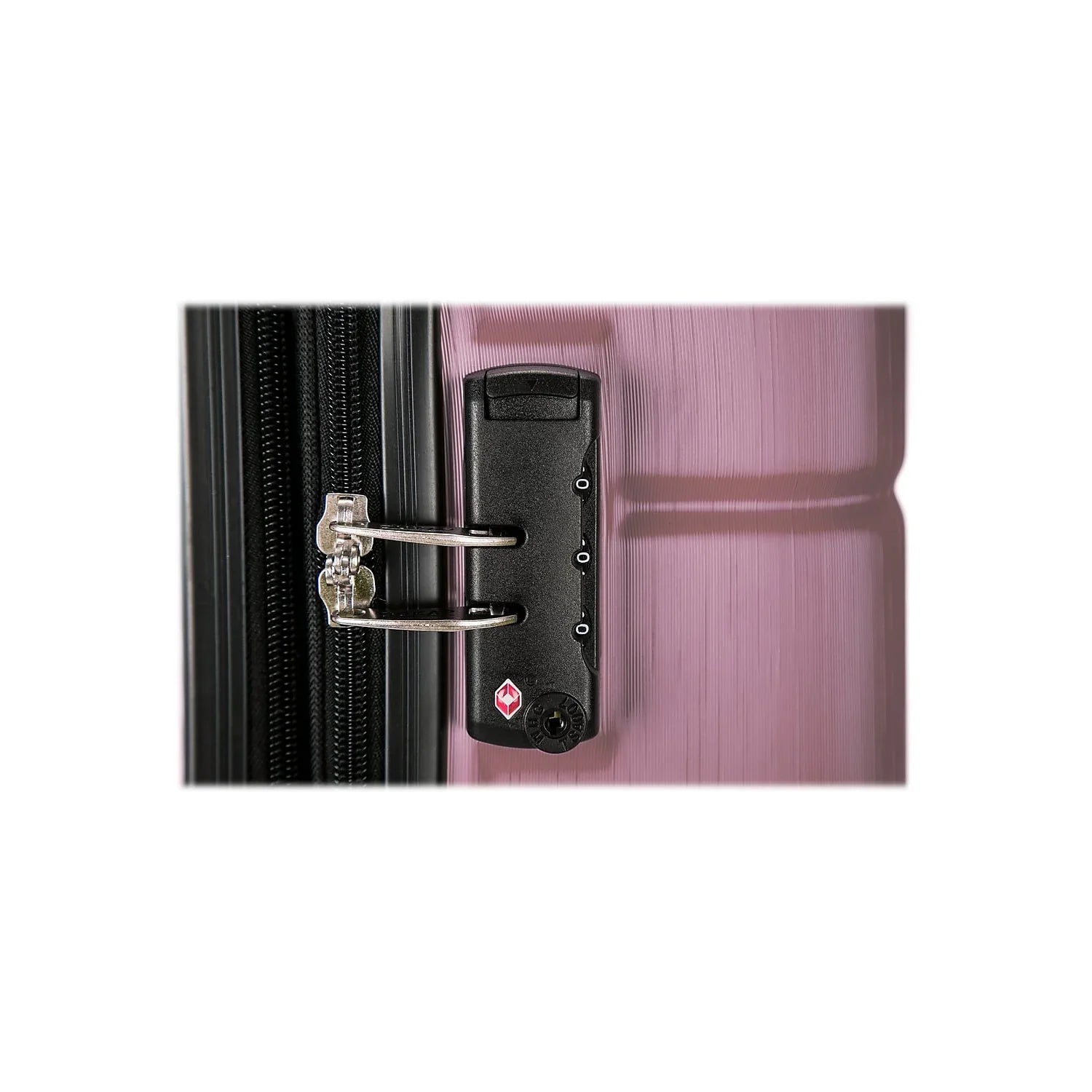 RODEZ Gold Plastic 3-Piece Set Luggage (DKRODSML-ROS) Rose DUKAP