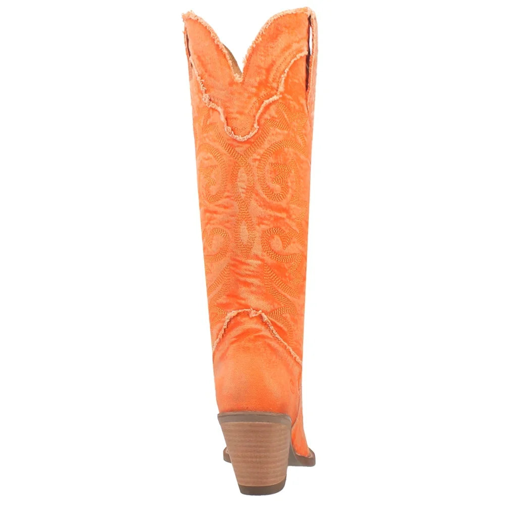 Texas Denim Heel Tornado Snip Knee Casual Womens Dingo Toe High Boots Mid 2-3"
