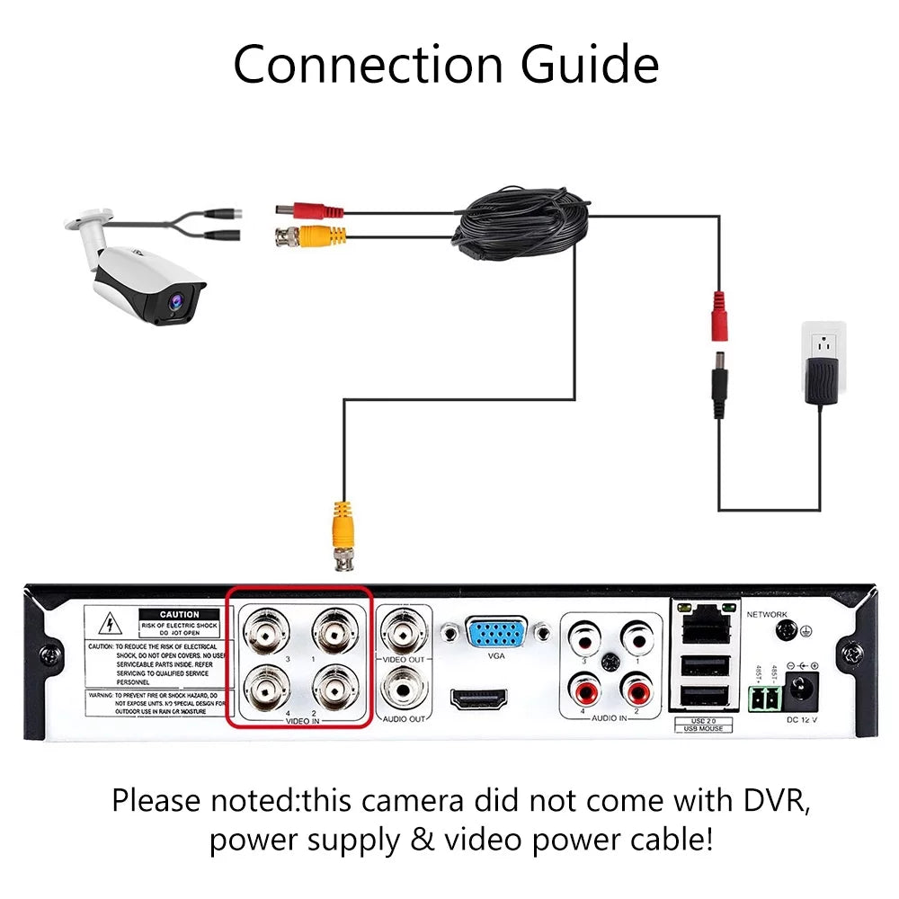 Night IP66 Vision DVR Analog Definition High IR Full with Waterproof For Outdoor 1080P Carevas System NTSC