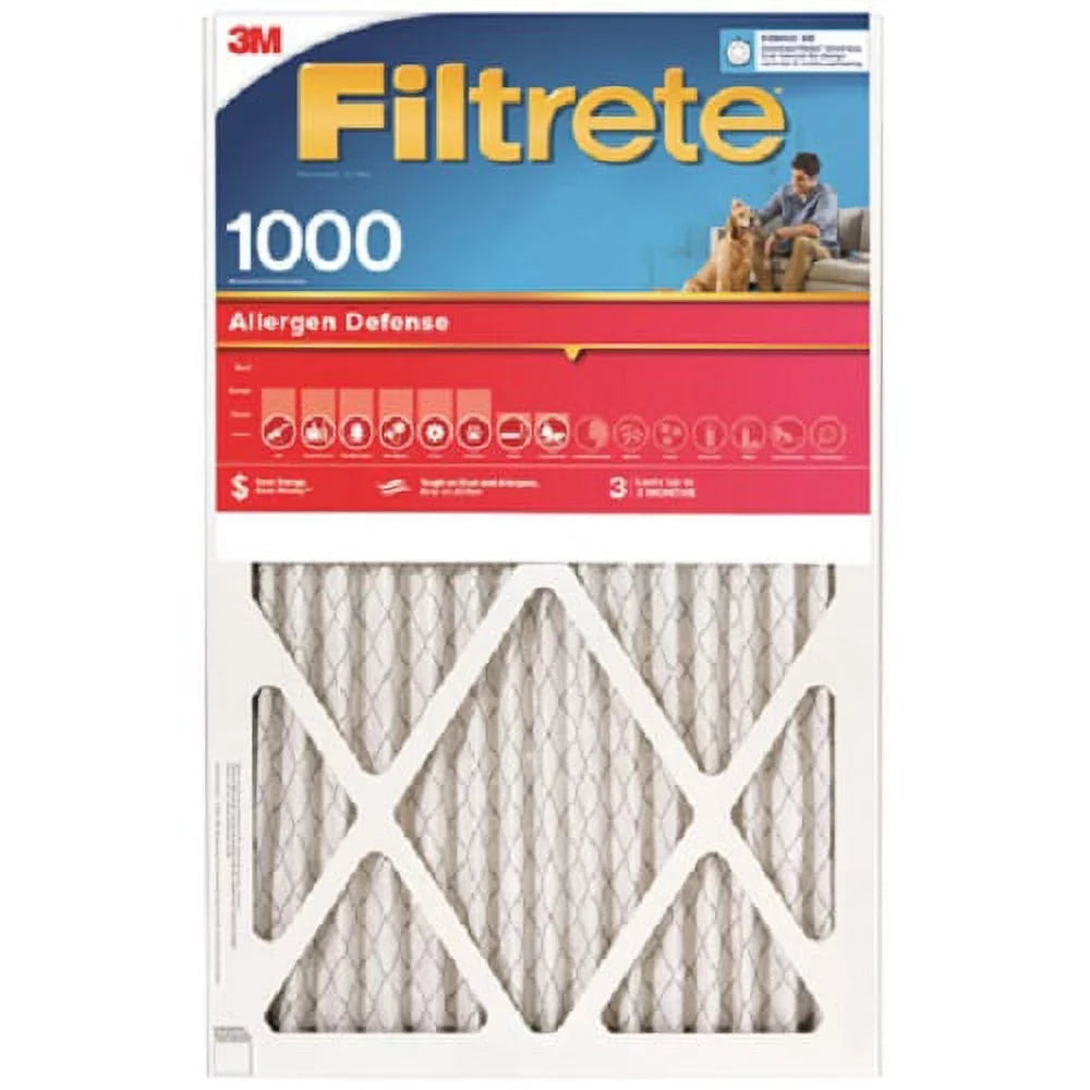 3M 24" MPR x Quantity 1" 12" Filtrete Pleated 3 Disposable atmospheric 9820-4 x of Filter 4 Month 1000 Red -