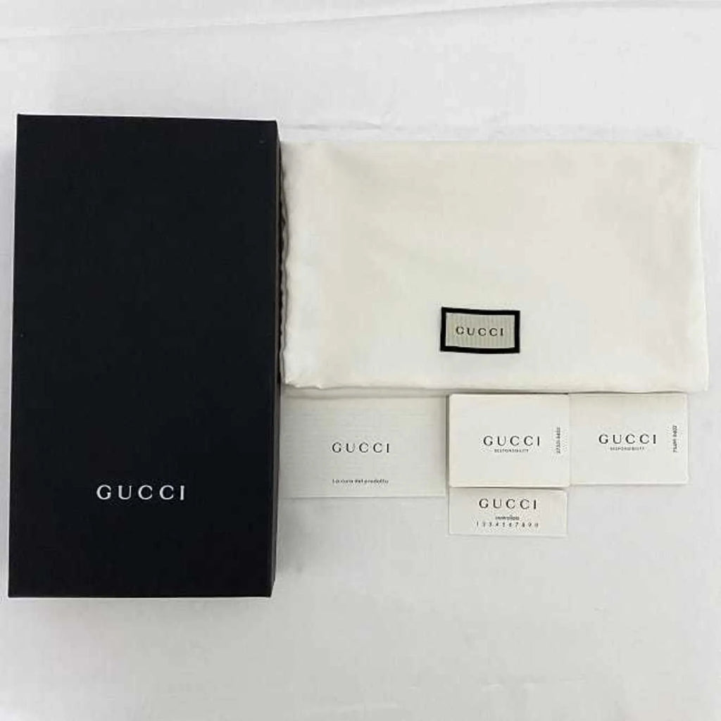 (Like Long 449391 Round Gucci Pre-Owned New) Leather Wallet GG GUCCI Navy Microsima