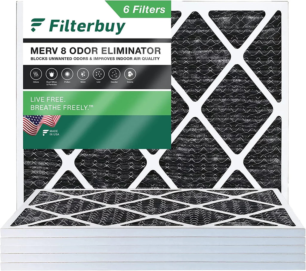 Carbon atmospheric 8 Activated Furnace (6-Pack) Filters AC 18x20x1 HVAC with MERV Pleated Odor Filterbuy Eliminator