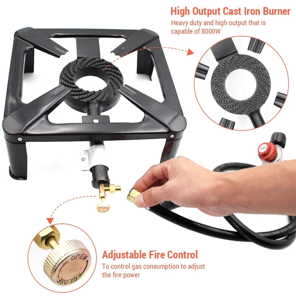 Gas Walmeck Stove Stove, Stove Outdoors Cast Camping Cooking for Iron transportable , Propane