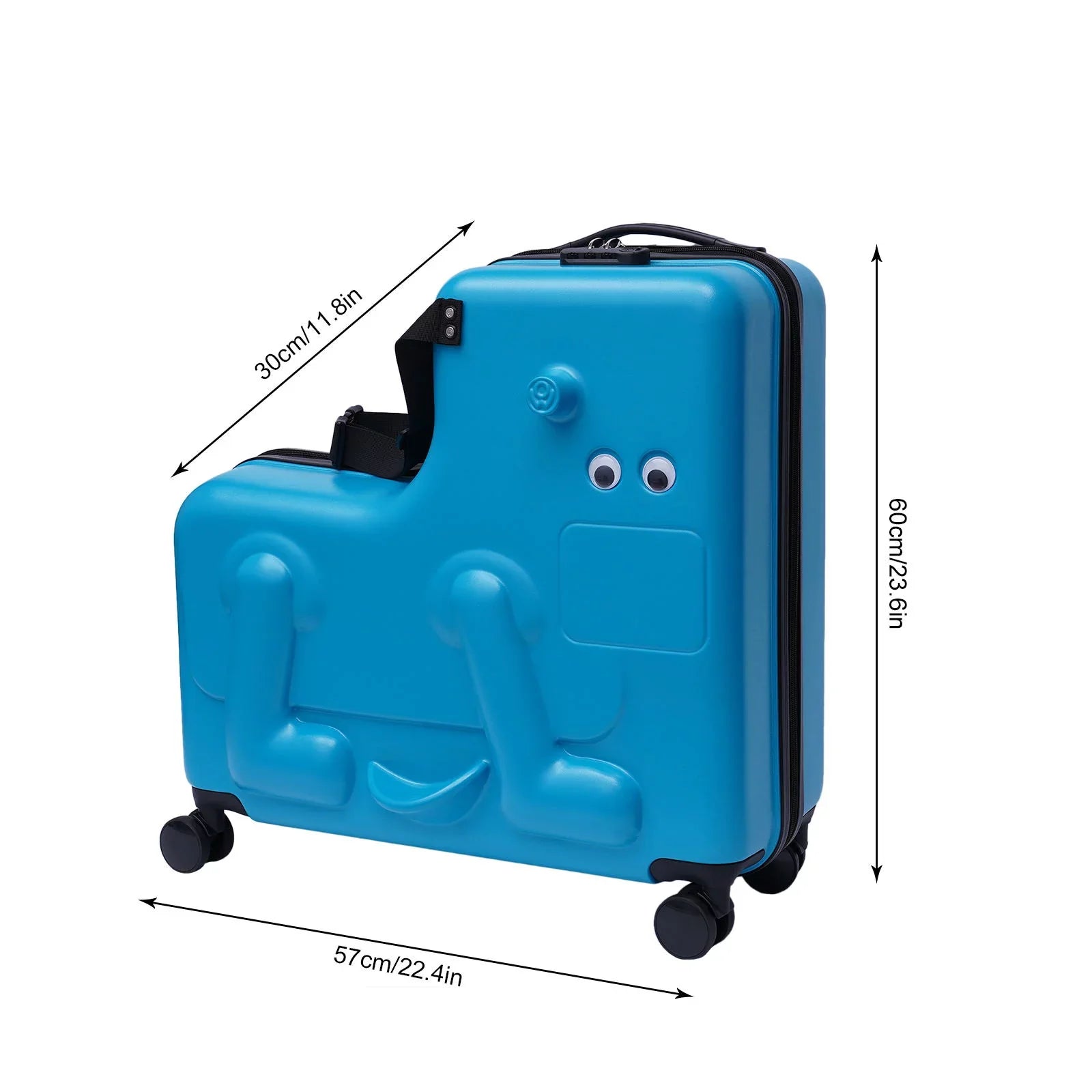 Years 4-12 Aged Wuzstar Universal Ride-on Kid's Suitcase transportable Waterproof 24" Luggage,ABS+PC Wheel Travel