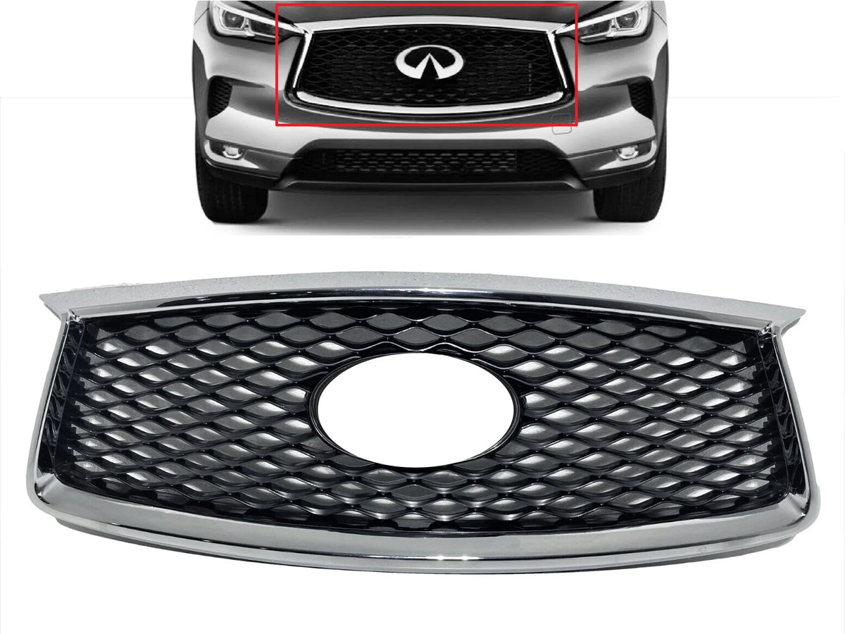 QX50 2021 With Option Camera Infiniti 2020 Front Bumper Compatible Upper Grille With Grille 2019