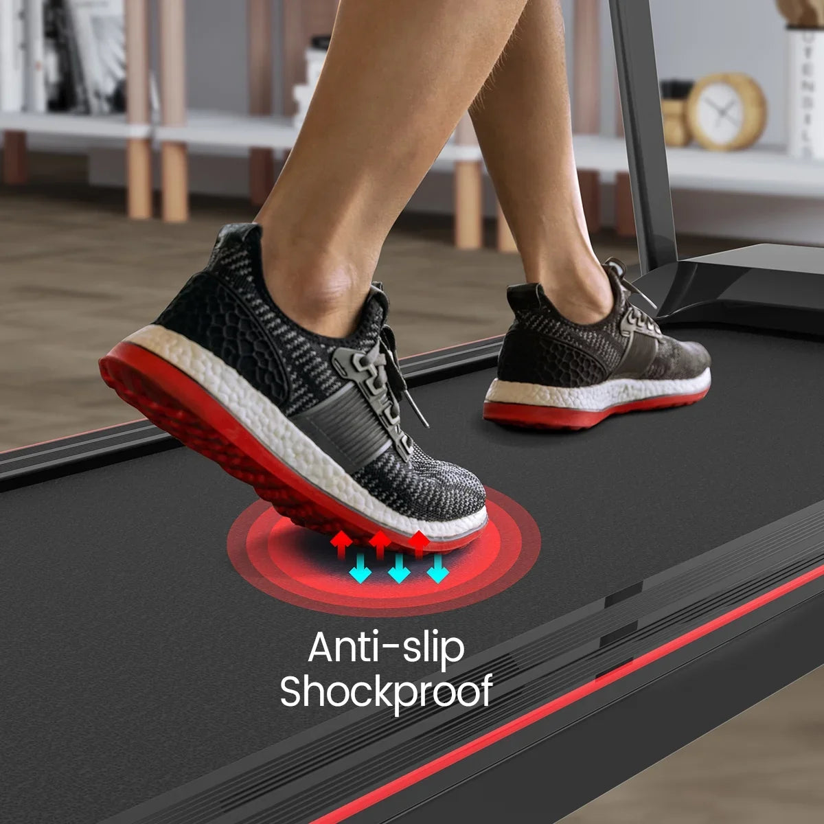 for Fitness Exercise Foldable Max Walking - Training Treadmill - Machine - Equipment Running LCD Bluetooth 12 & Folding Connectivity Mode 2.5HP - Home Cardio with