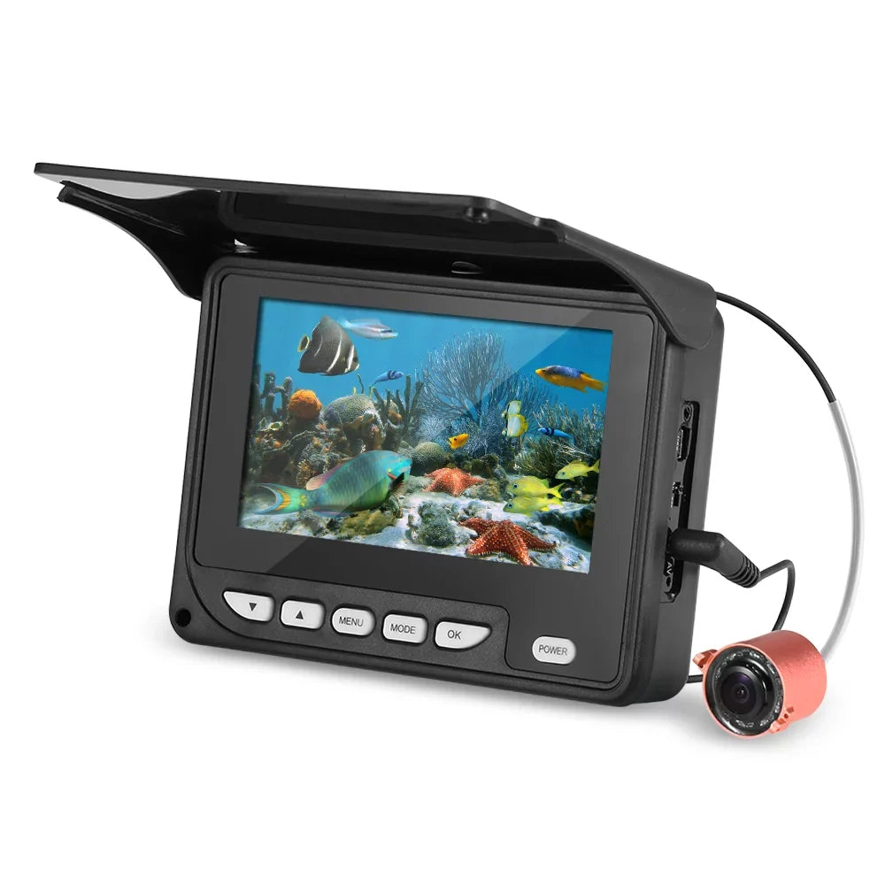 Camera Fishing Ice Waterproof with Inch Night Cable 20M Carry transportable Walmeck Bag Underwater Fishing 4.3 Fish Vision Boat Finder Camera