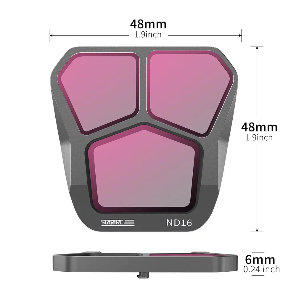 Glass DJI Mavic Lens -reflective Optical Filter Compatible Coatings ND8/ND16/ND32/ND64 4-Pack Waterproof Pro AGC with moobody Filters 3 Aluminum Scratch-resistant Material