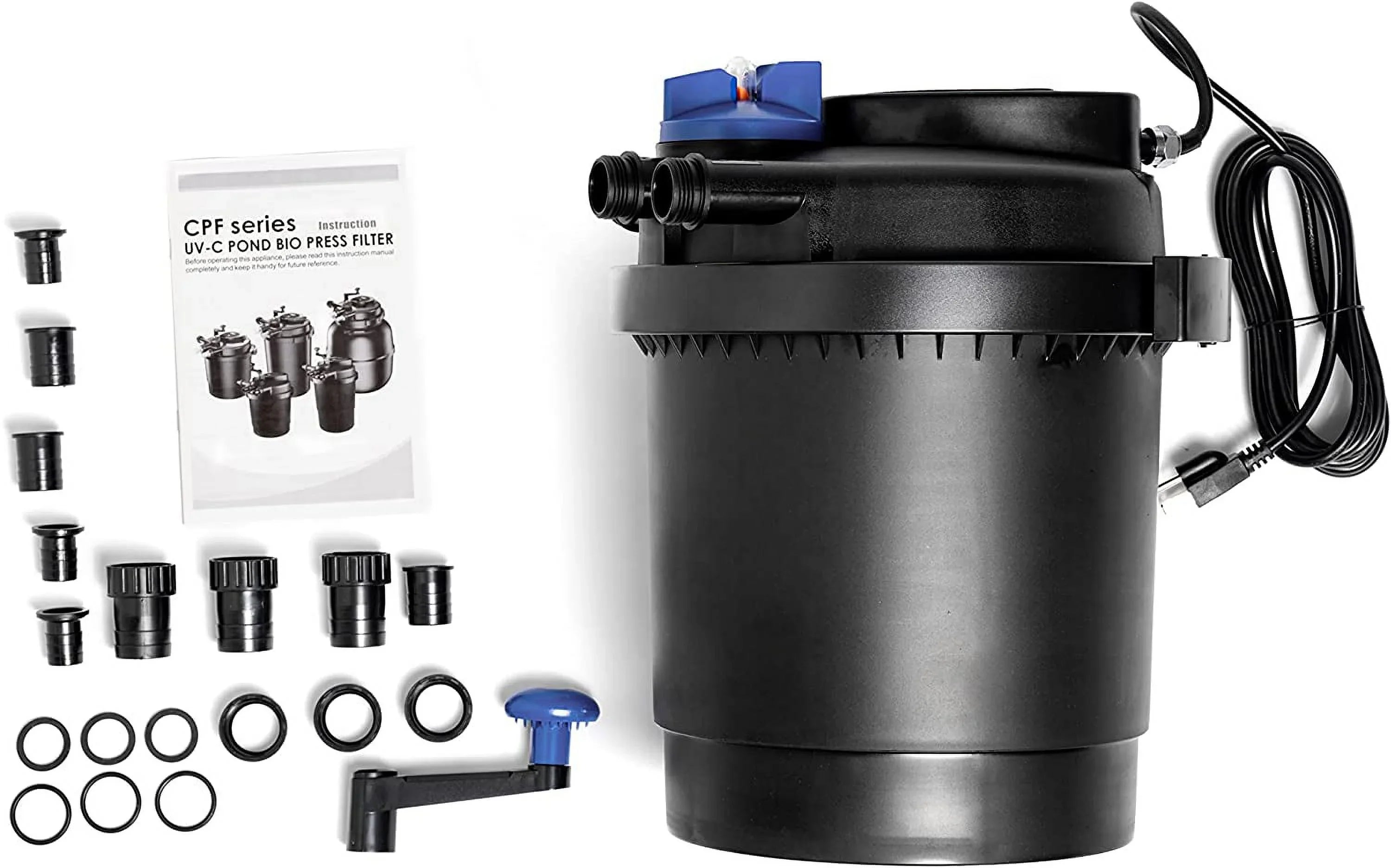 CPF-2500 Bio 13w Up Pressure 1600 Pond gallons with to Filter CNZ Clarifier,