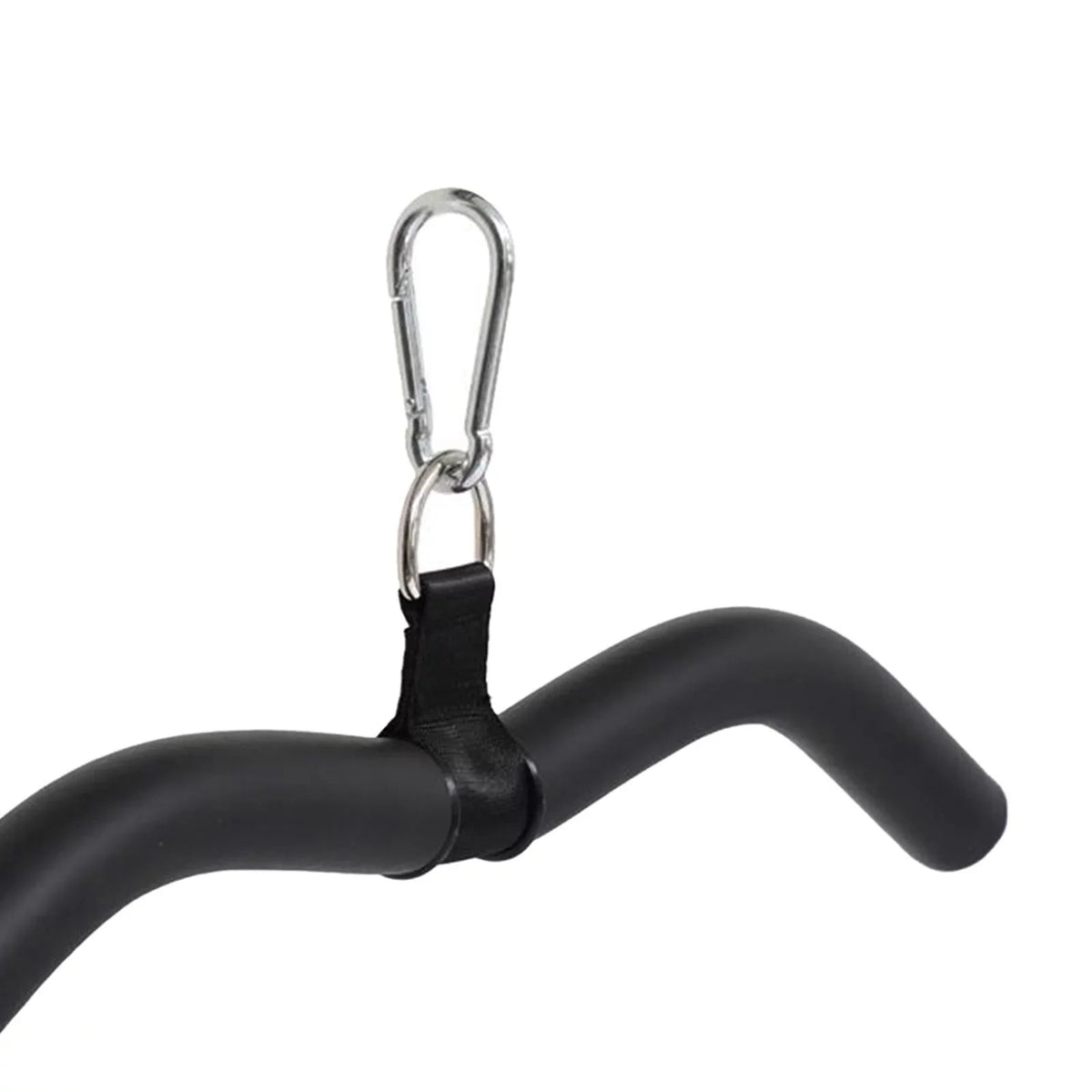 Gym, Training, Rubber Machine Pulldown Cable Attachment, Bar Full Handle Strength Rotation Body for LAT with Workout, and Bar