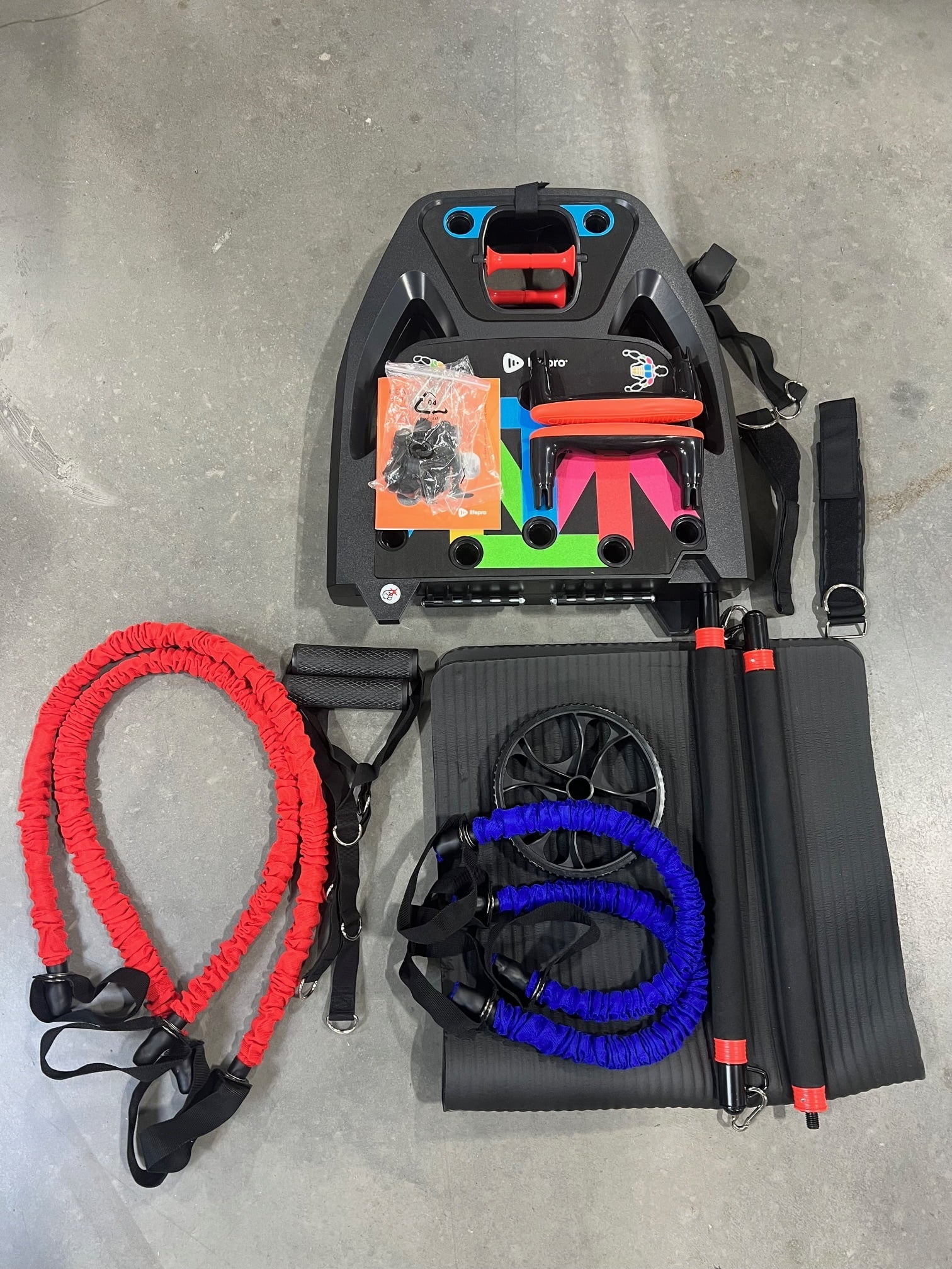 Black Home Push Lifepro Training Gym Open Box - Missing movable Accessories Board Up