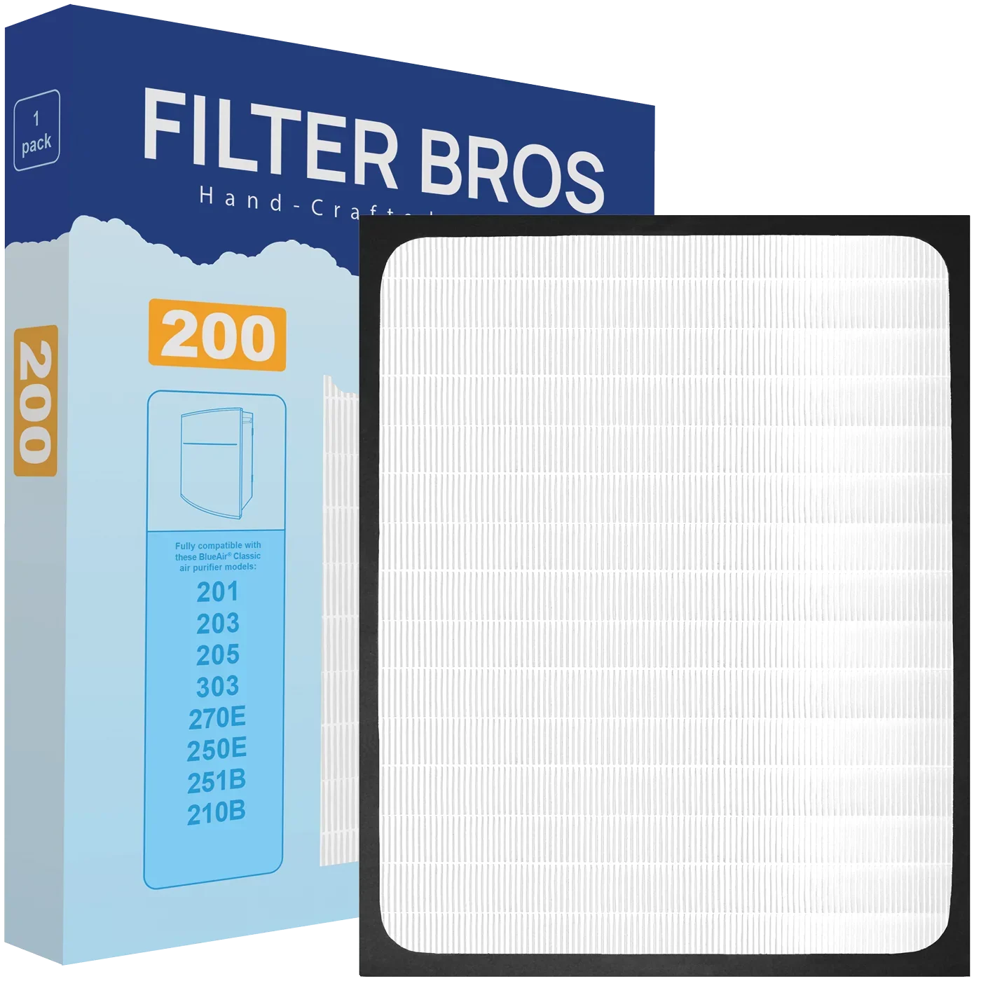 BA-200 280i, HEPA Series Slim 270E, Compatible 203, Filter 200/300 Particle With Classic Filter For Bros Classic Replacement 205, BLUEAIR