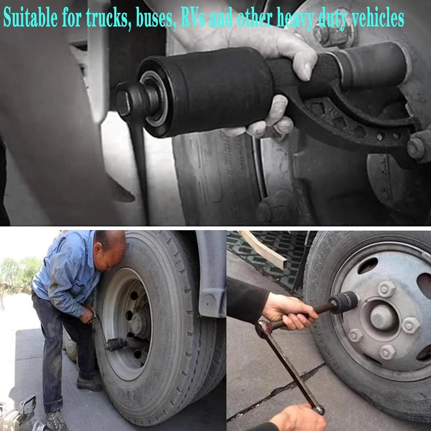 Heavy Labor Multiplier Duty Lug torque Lugnut with Case 4800 NM 8pcs Remover Nut Set Set Black Saving Socket Torque 1:58 Tool