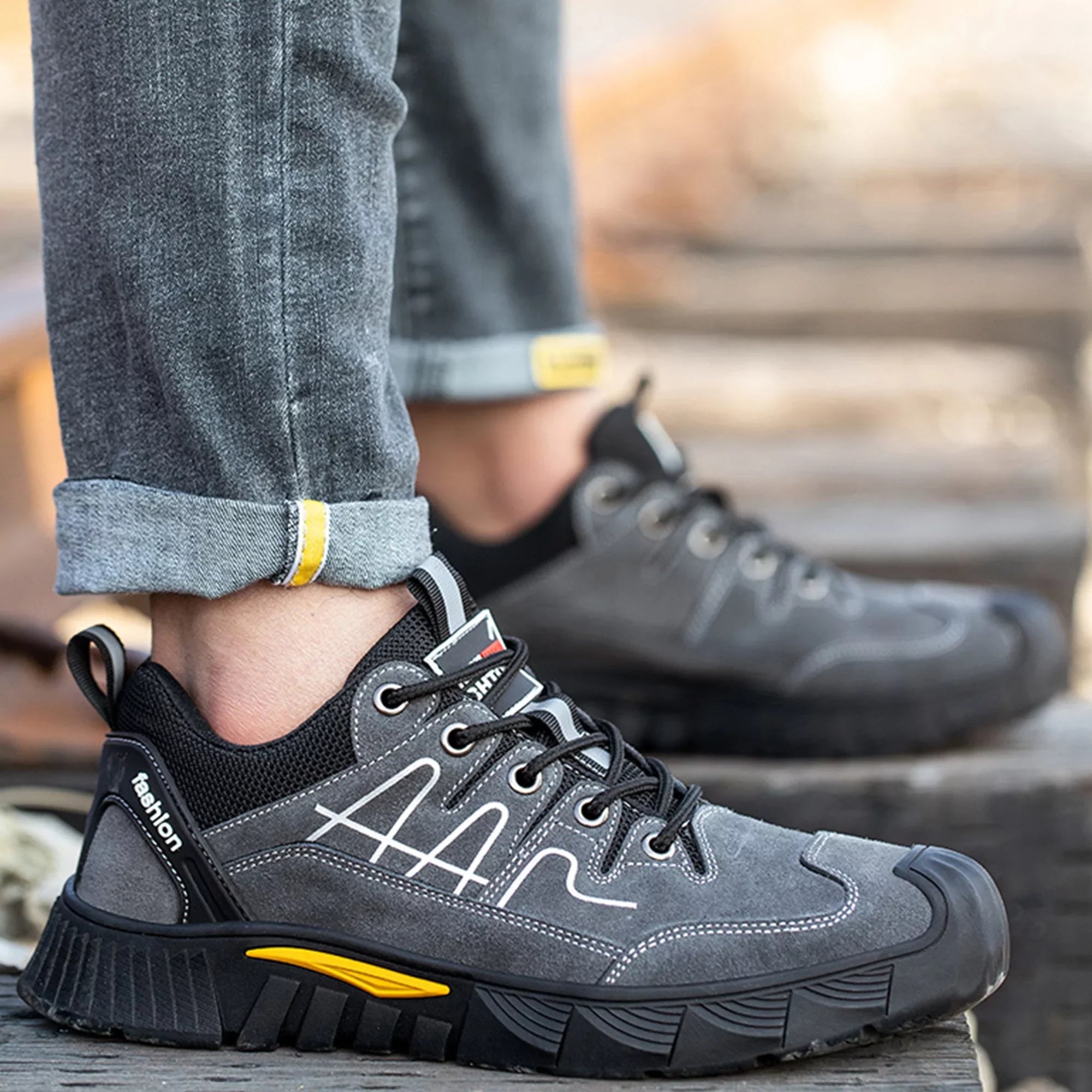 for Lightweight Sneakers Steel Men9.5/Women10.5 Men Safety Work Size Toe Shoe Shoes Tanleewa