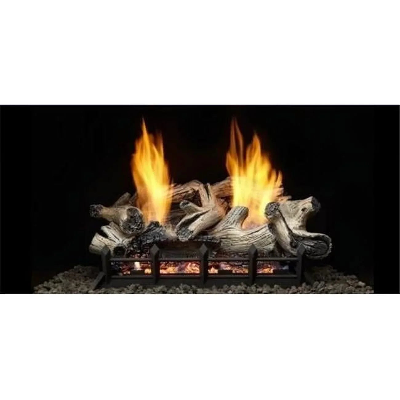 30 Natural Burncrete 6 Refractory 24 VF Set - Burner in. Blaze Beachcomber in. Piece Log for