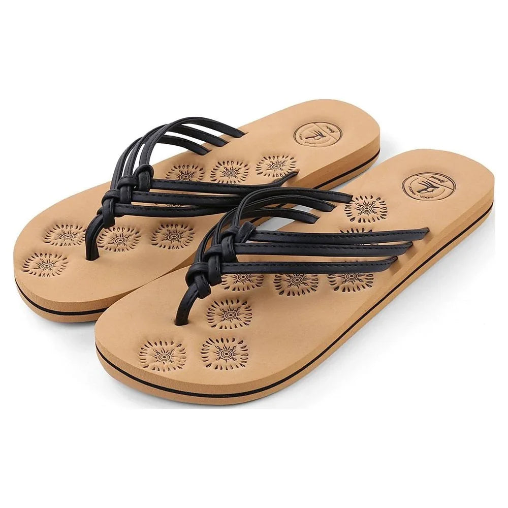 Outdoor Indoor Casual Walking or Life Sandals (Black) Livi Flop AERUSI Women's Flip