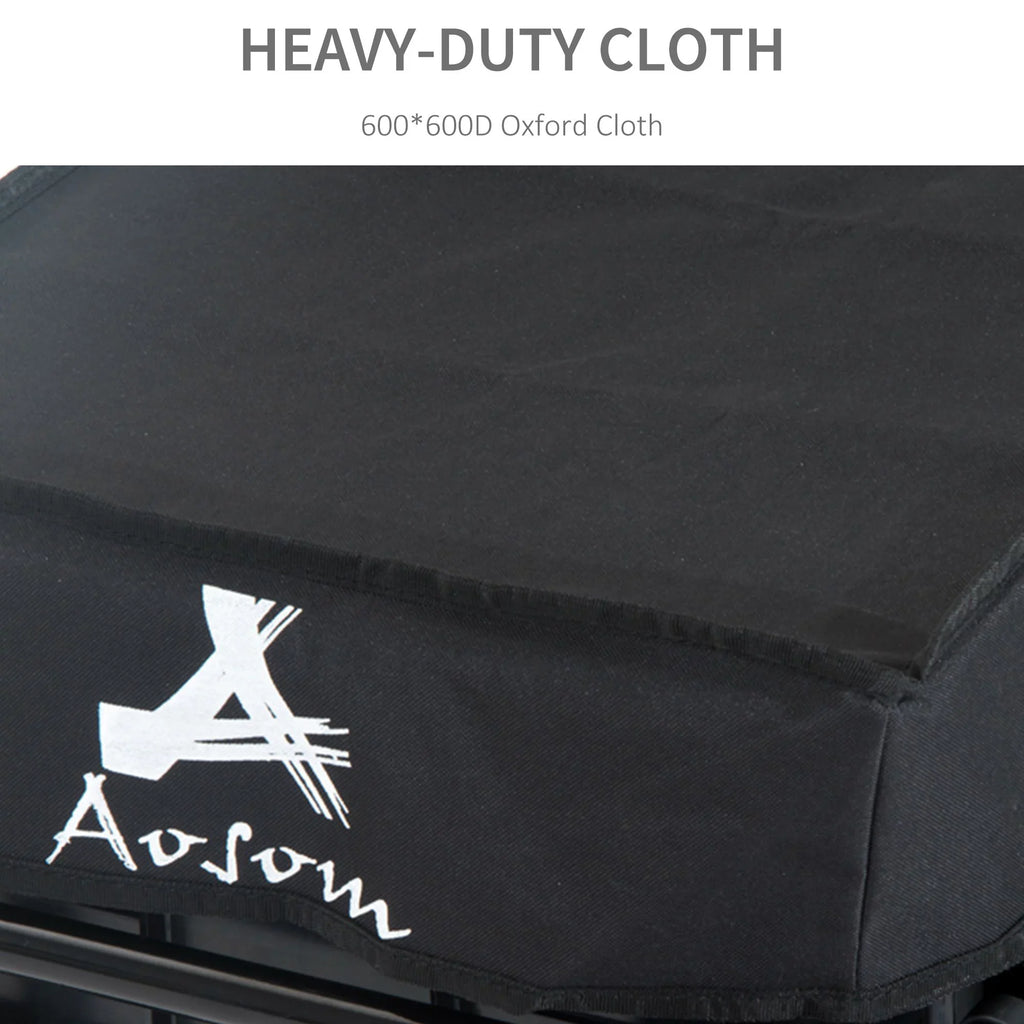 Aosom Enclosed Wheel - Black Bicycle Cargo Frame Internal Trailer Double