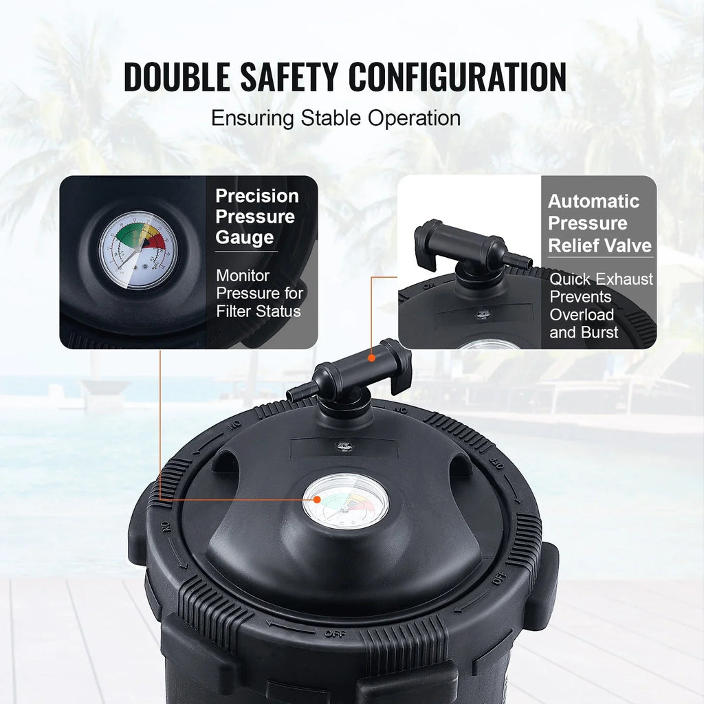 Filter Ground Pool SKYSHALO In/Above 50Sq.Ft Pool Filtration Cartridge Swimming