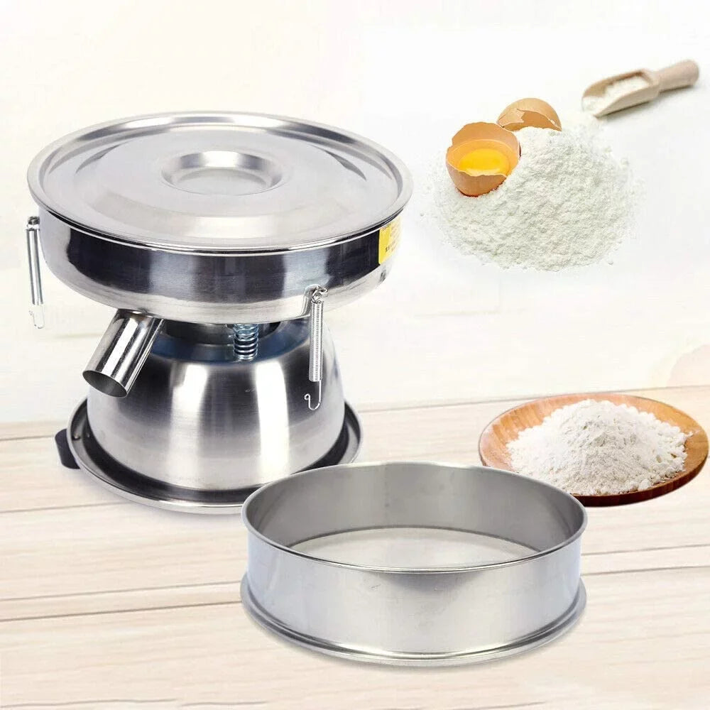 Flour Shaker Sifter Machine Sieve Vibration Home for Sifter, Electric Baking Kitchen Powder Commercial