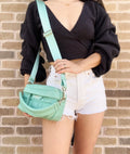 Clutch Crossbody Leather Small Kate Quilted Softwhere - Green York Spade Women's Convertible New
