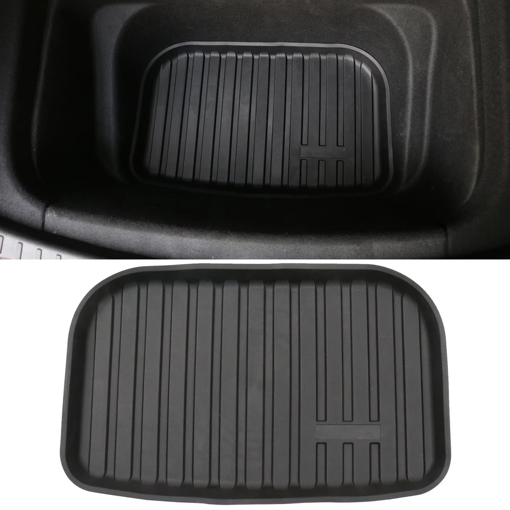 Waterproof TPE Mat Ikon Liner 2020-2023 Injection Cargo All Frunk Weather Model Anti-Slip Storage with Compatible Trunk Accessories Tesla Under Trunk Y Cargo Mats Interior Liner Black Motorsports