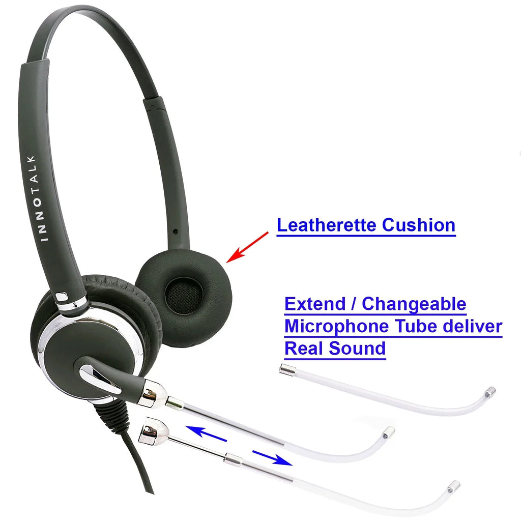 Headset Desk for Voice RJ9 Tube Headset Adapter - Cisco Cisco with Phone Binaural Mic Headset