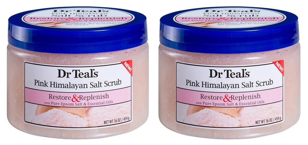Dr Scrub Teal,S Epsom Pink 2-Pack, Himalayan Body Salt