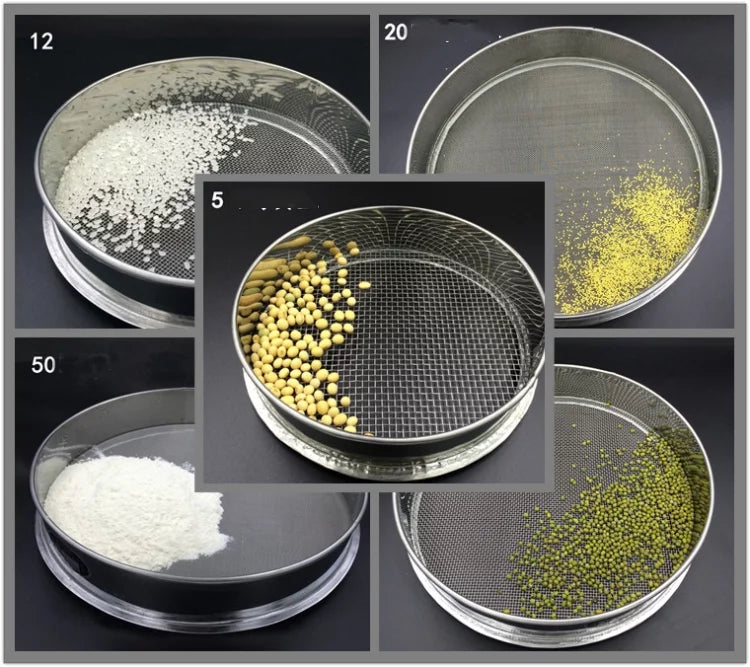 304 Steel Frame Micron Sieves INTSUPERMAI Lab Mesh Screen material 7.88" Wire Sieves 18 Filter Diameter and Mesh Stainless