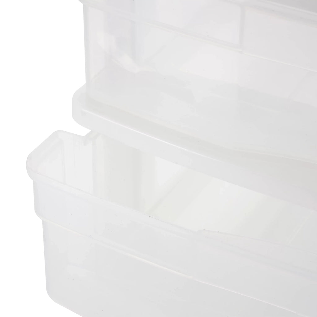 4 Storage (4 Drawer Lid, Organizer Living Desktop Gracious Pack) White w/