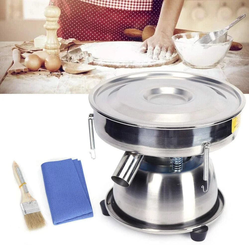 Flour Shaker Sifter Machine Sieve Vibration Home for Sifter, Electric Baking Kitchen Powder Commercial
