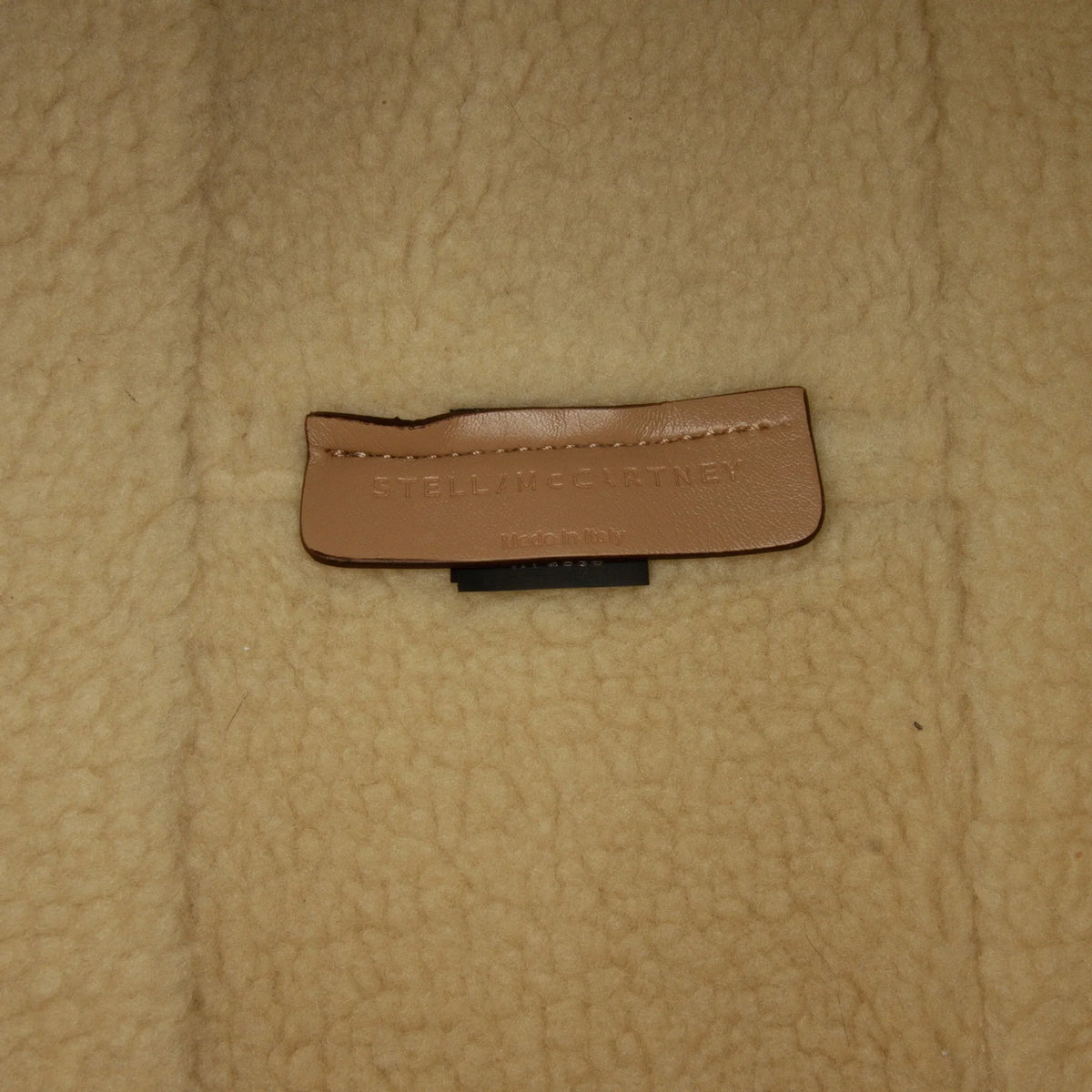 Brown Stella Trimmed McCartney Shearling Logo Fiber (Good) Fabric Unisex Authenticated Chemical Stella Satchel Pre-Owned