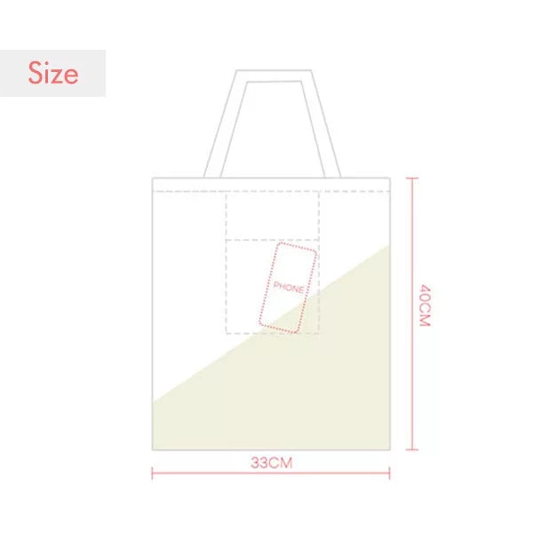 Sack Expression Shoulder Cartoon Canvas Ireland Suit Tote Bag Green